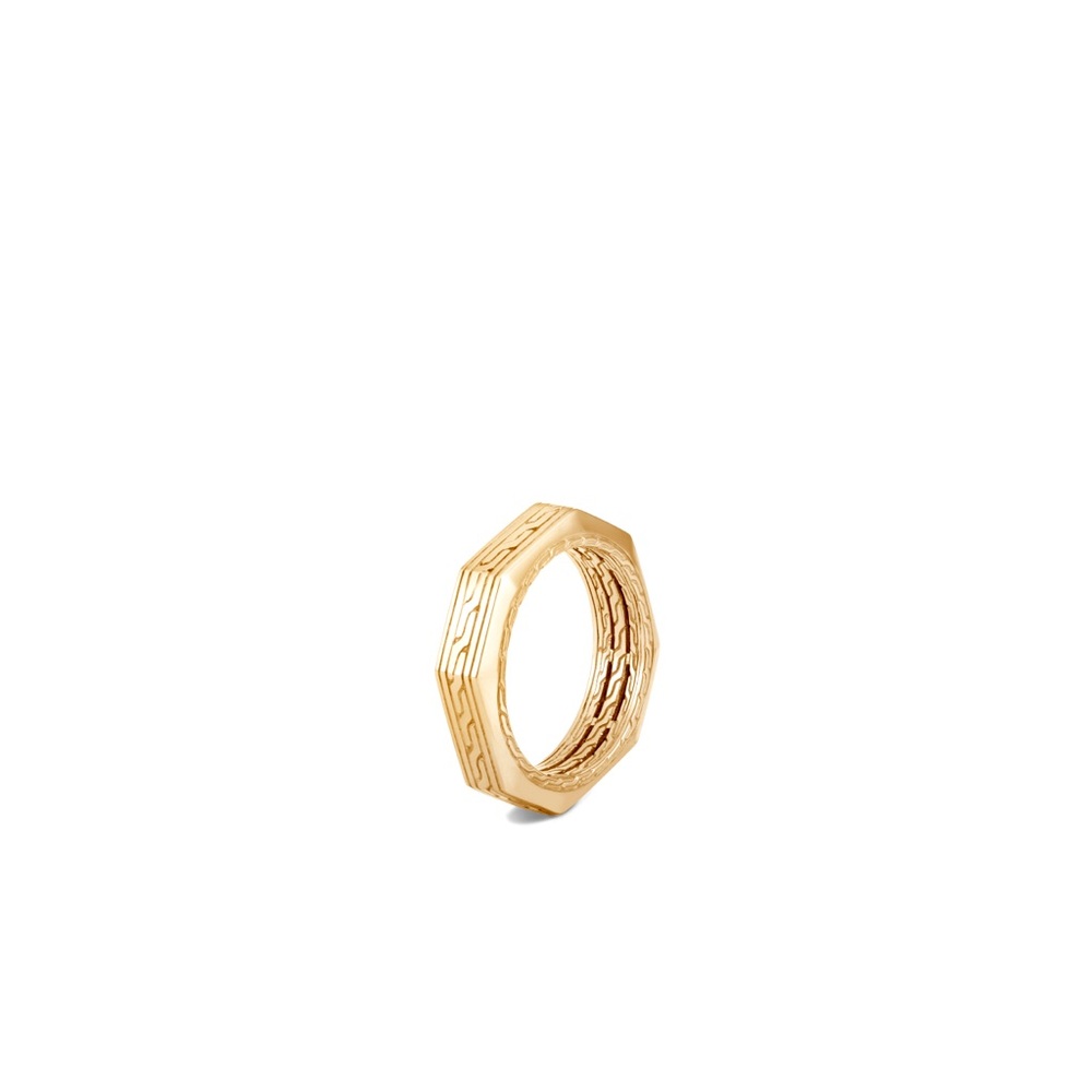 John Hardy 18k Yellow Gold Octagonal Men’s Ring